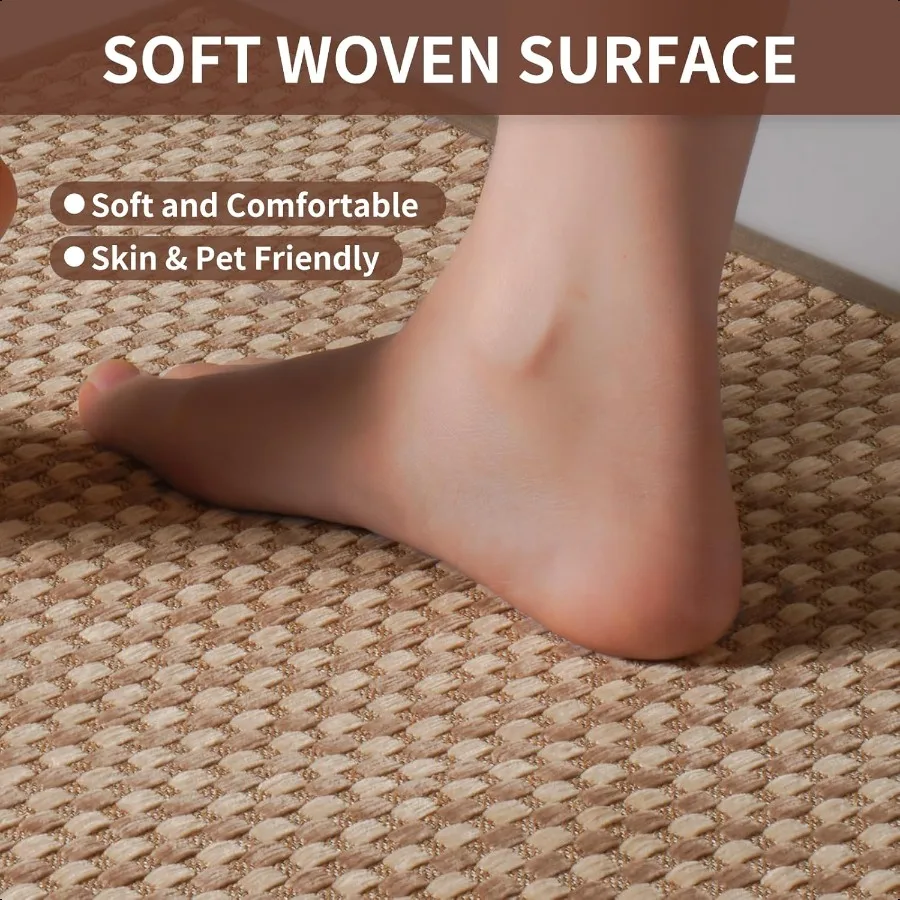 Long Kitchen Runner Rugs Kitchen Mat Non Slip Washable er Absorbent Soft Chenille Braided Kitchen Mats for Floor Rubber Backing