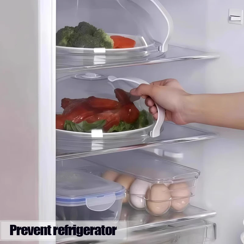 غطاء رذاذ الميكروويف، غطاء حماية للميكروويف مقاوم لدرجات الحرارة العالية، غطاء شفاف لتدفئة الطعام مع فتحة بخارية ومقبض