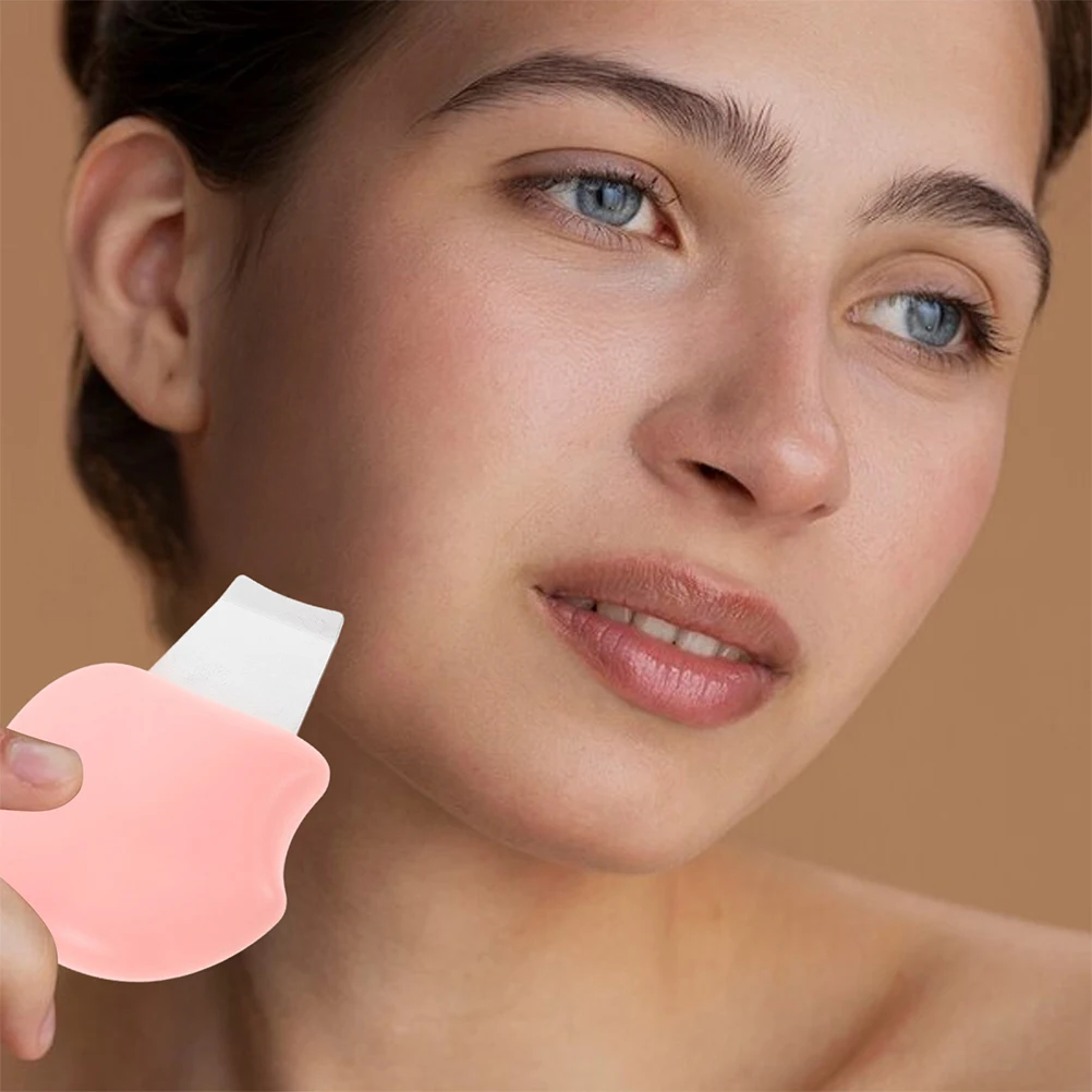 

Pink Mini Manual Face Exfoliating Brush For Blackhead Removal Deep Cleansing Pore Scraper Portable Beauty Tool Home