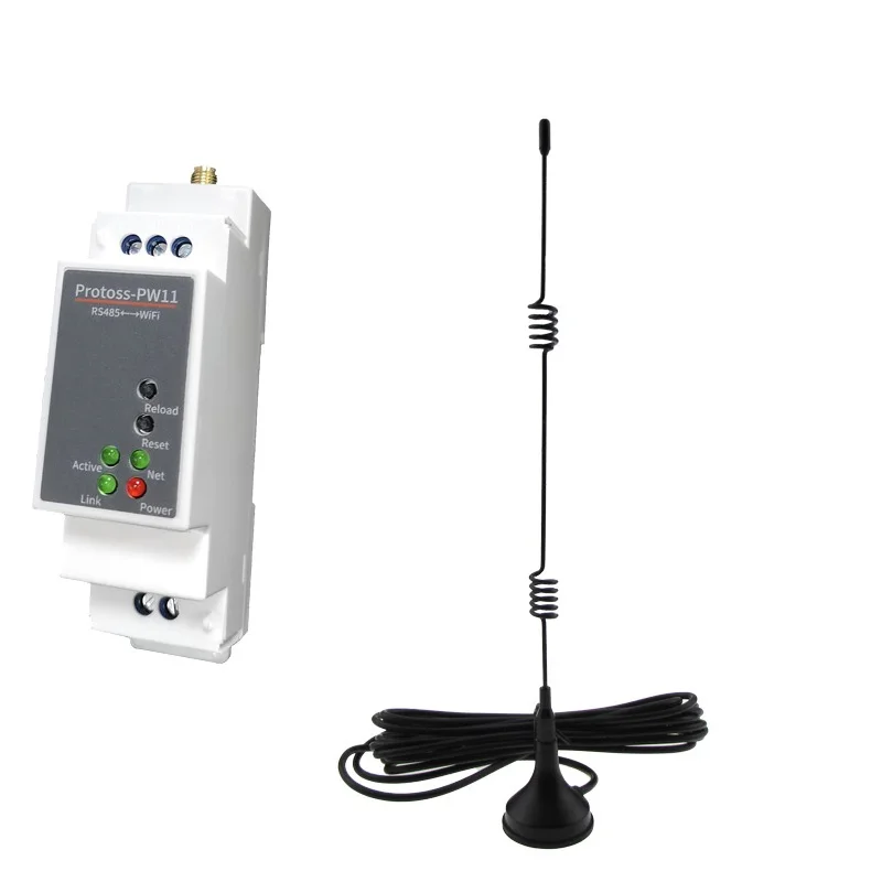 Servidor de dispositivo Industrial montable en Riel, puerto serie RS485 a wifi o rj45, convertidor Ethernet, compatible con Modbus TCP a RTU