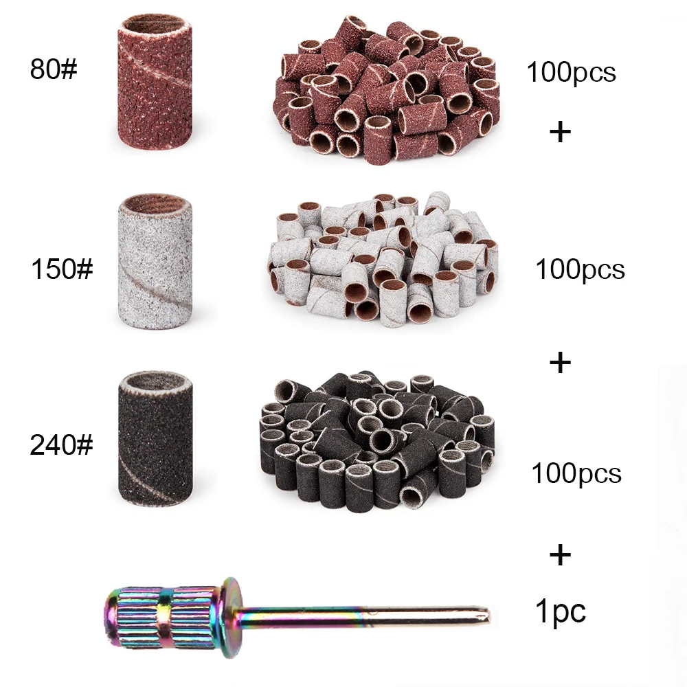 مجموعة 300 قطعة من العلامات التجارية لصنفرة الأظافر الكهربائية لآلة أظافر البشرة وإزالة الأزيز أداة ملحقات تلميع الأظافر #2