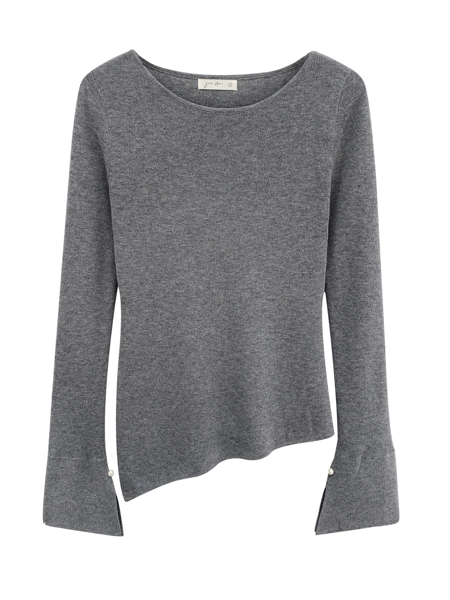 Elegant Loose Long Sleeve Knitted Sweater Women's Casual Bell Sleeve High-End Feeling Top Comfortable Polyester Fiber Knitted view 5