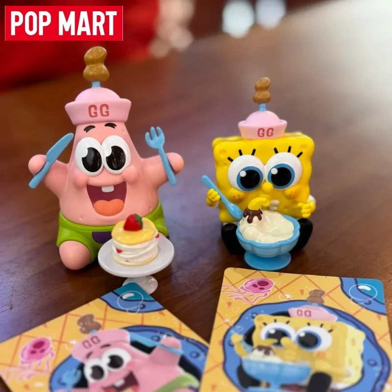 

POPMART Spongebob Best Friends Series Blind Box Genuine Anime Action Figure Ornaments Figurines Mystery Box Cute Surprise Gift