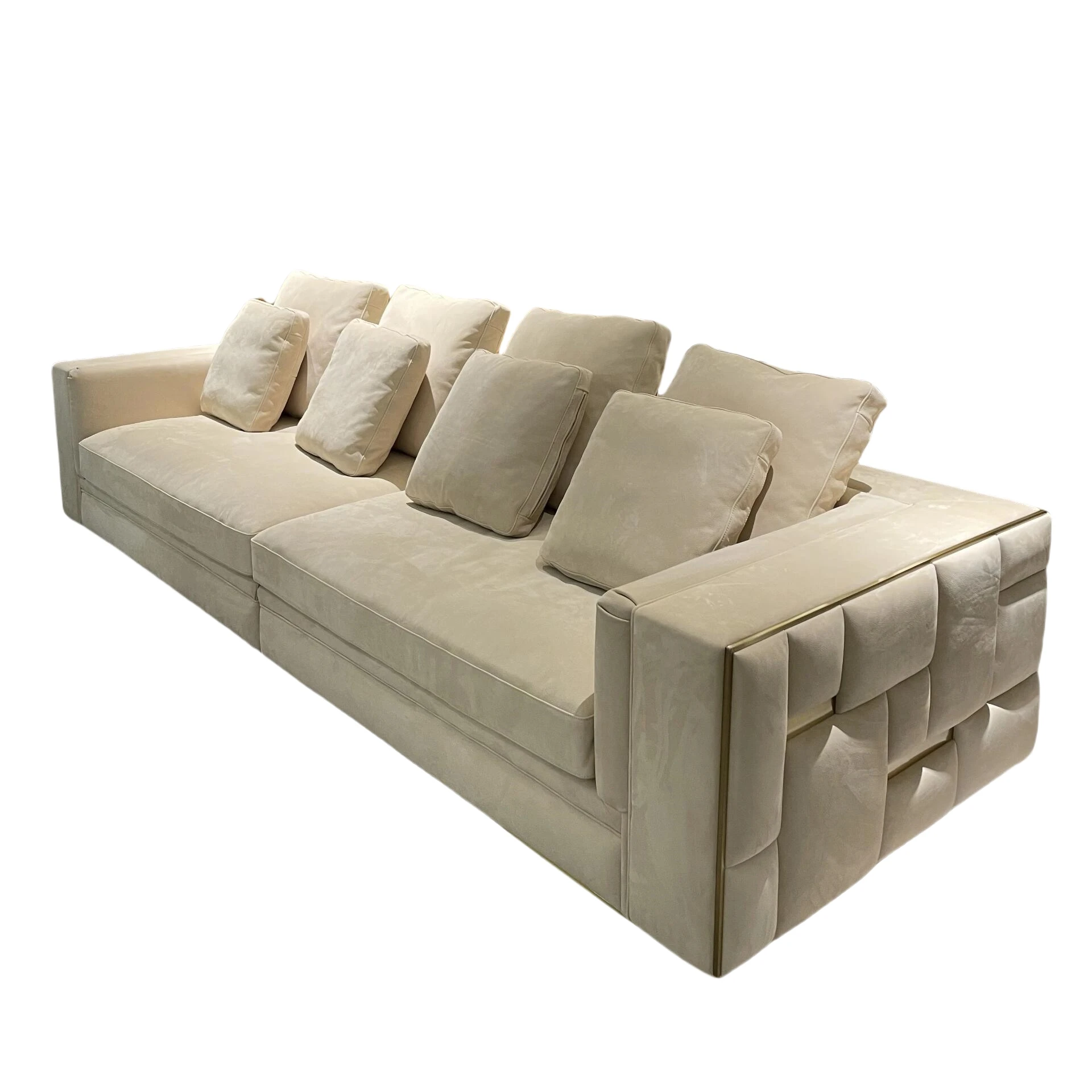 # Sofá Babylon de Alta Gama Visionnaire, Blanco, para Sala de Estar, Estilo Moderno y Lujoso, Combinación Plana para Esquina