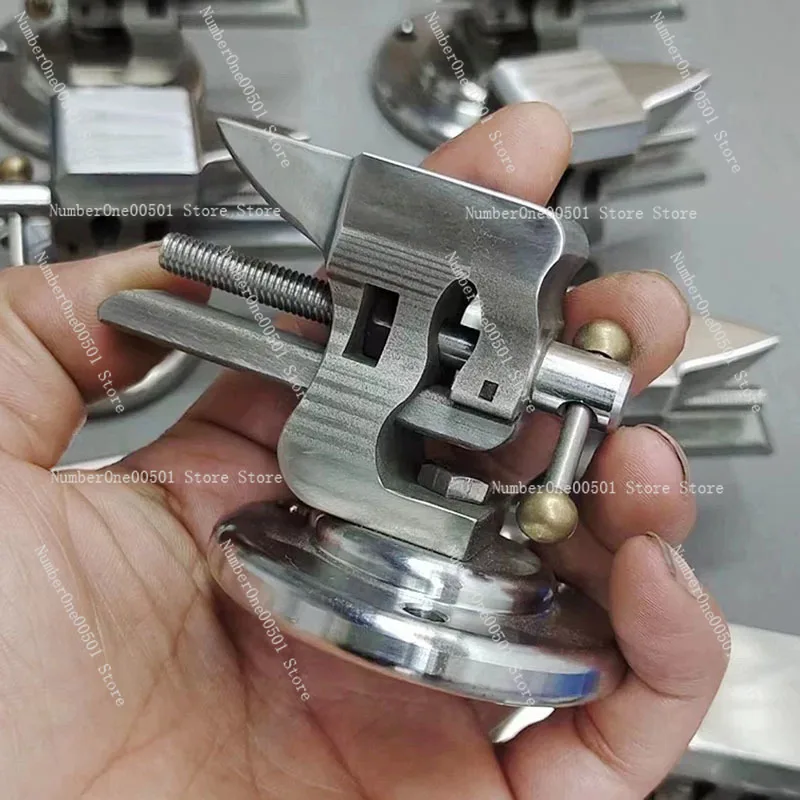 

Мини-тиски из нержавеющей стали 304 с наковальней, настольные ручные инструменты, регулируемый настольный зажим, украшения для ремонта часов, основание наковальни «сделай сам»