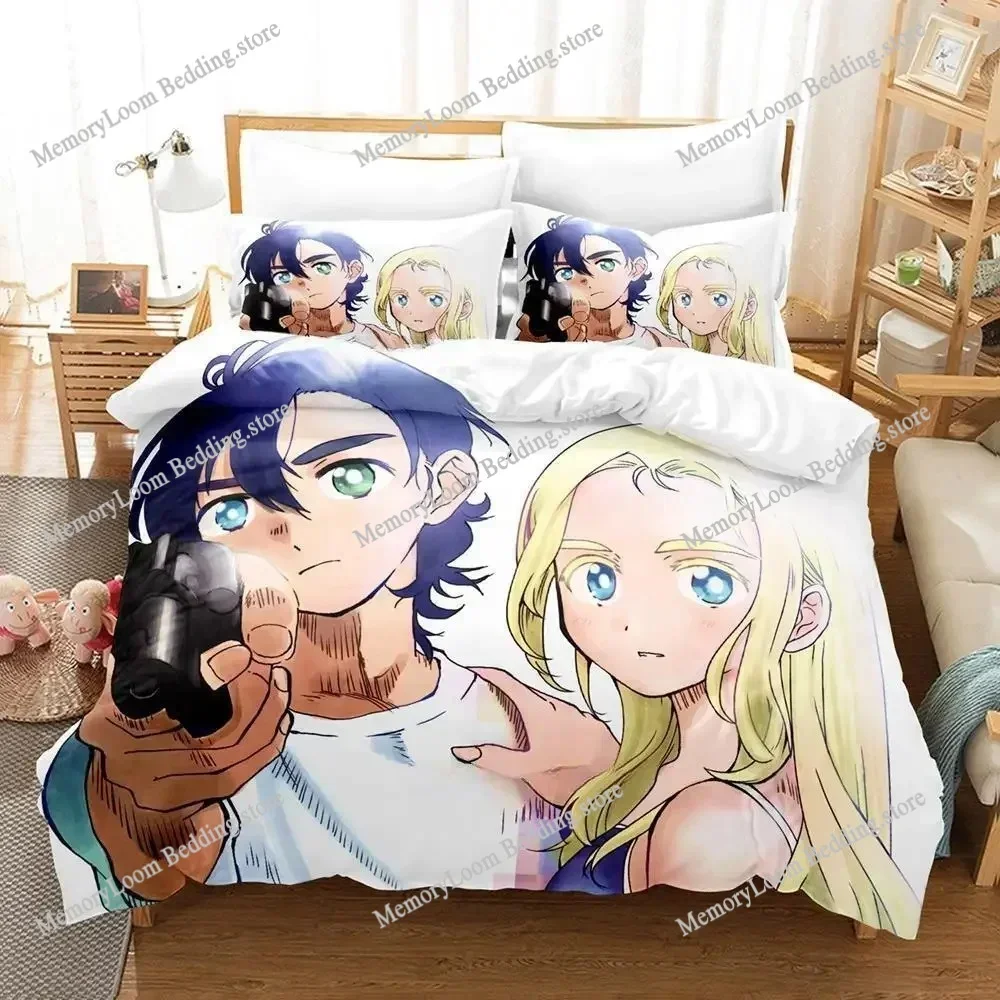 New Summer Time Rendering Bedding Set Cartoon Anime set Adult Kid Bedroom Duvet cover Sets 3D Kawaii Girls Twin Set