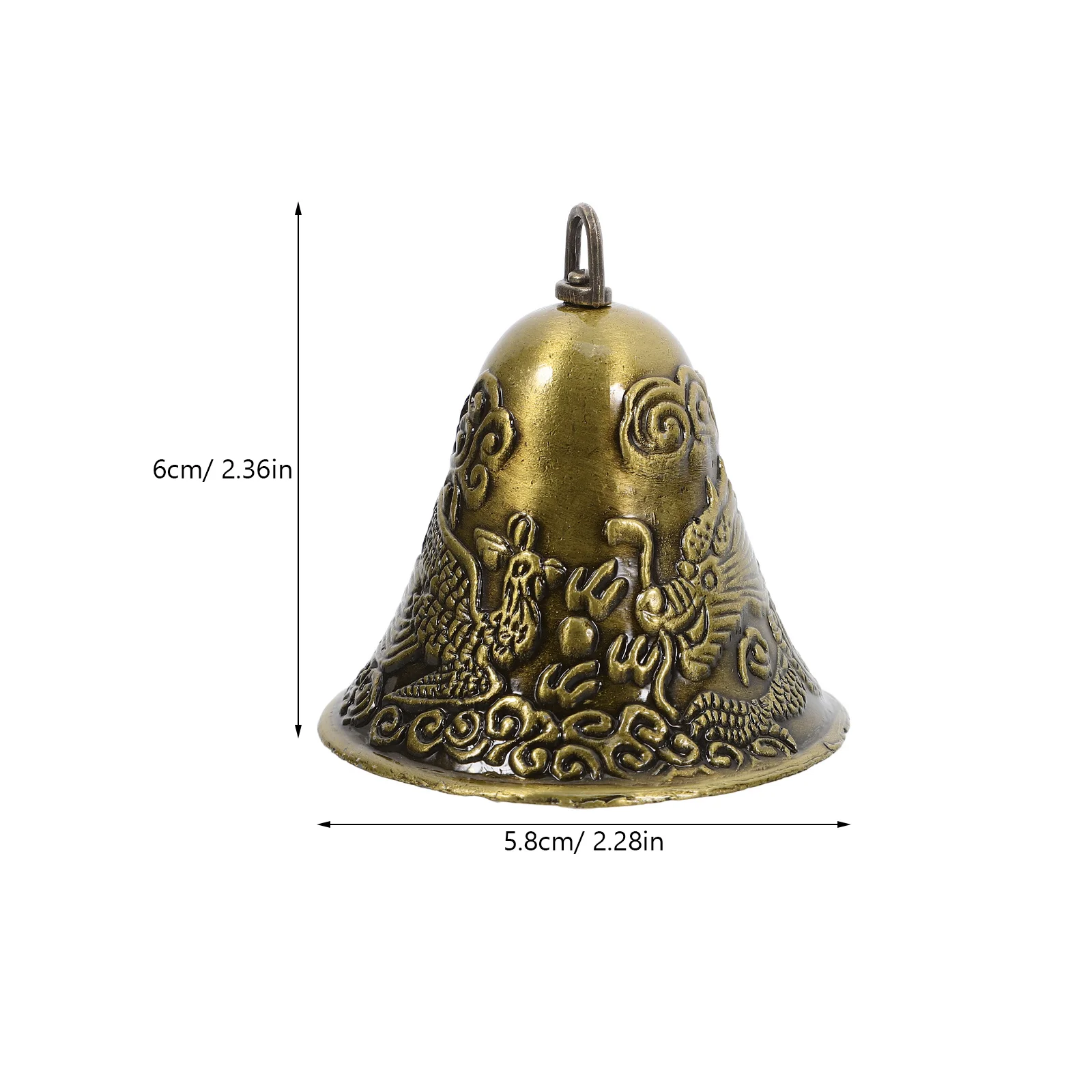 4 قطعة أجزاء رنين الرياح التنين فينيكس أجراس معدنية صغيرة لصياغة قلادة ديكور خارجية أجراس عتيقة حرفية