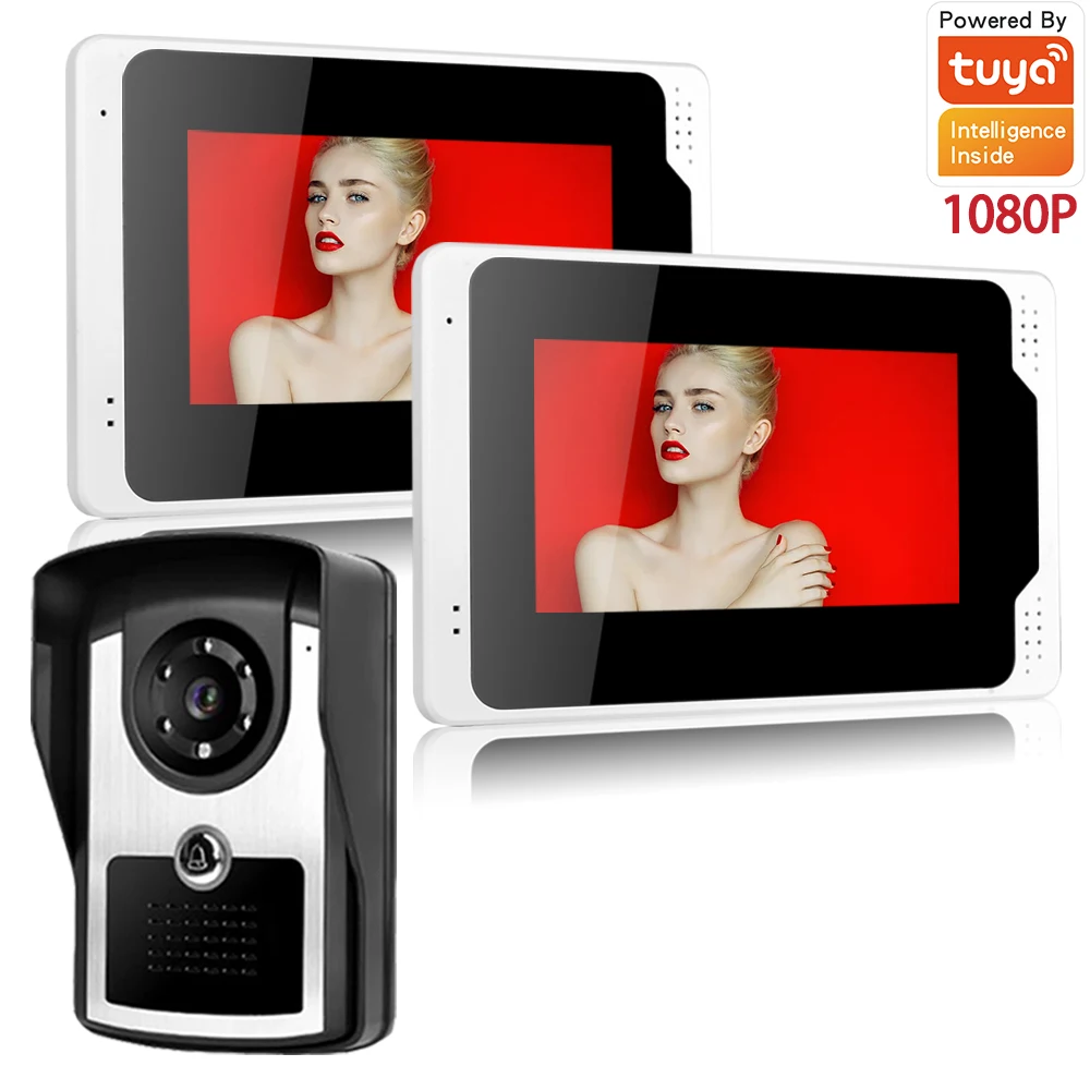 

SYSD 7-дюймовый проводной видеодомофон Tuya smart Life WIFI монитор домофон с камерой 1080P инфракрасное ночное видение
