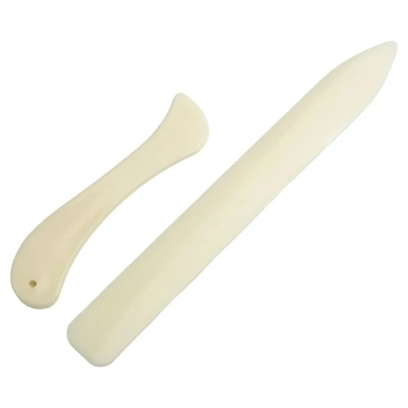 2PCS Leather Working Tool Bone Folder for Leather Craft Scoring Folding Creasing Edges Paper Plastic Handmade Sewing Tools Part