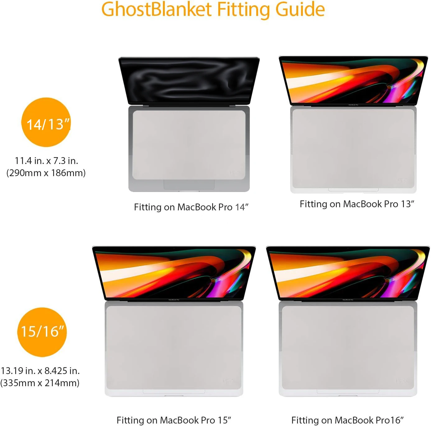 Microfiber Liner Cleaning Cloth Screen Keyboard Imprint Protection Keyboard Protector Compatible MacBook Pro 13"14“15”16“and