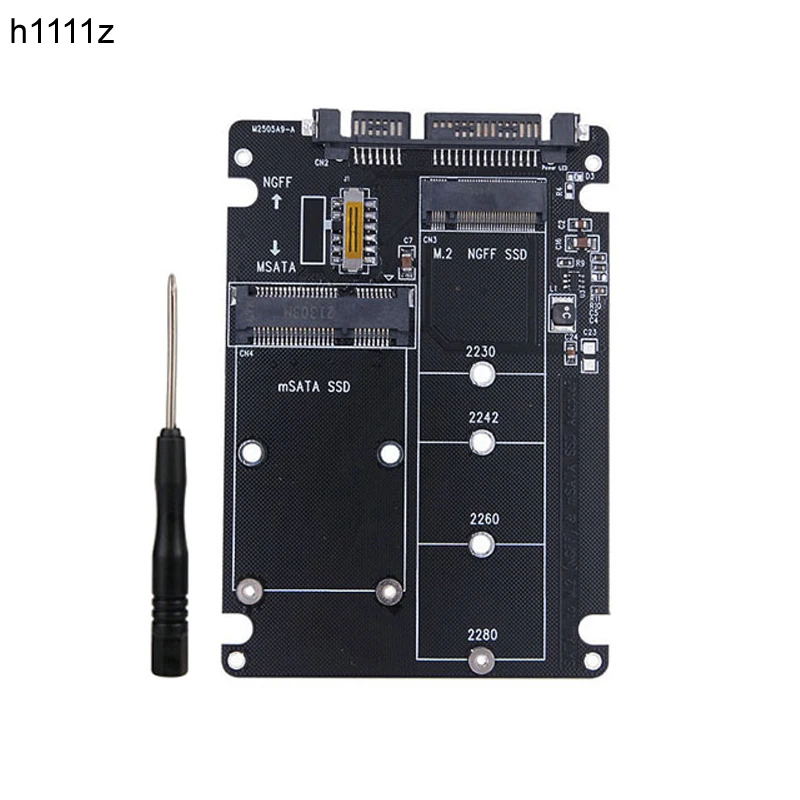 

Adapter SSD M2 mSATA Adapter M2 SATA SSD mSATA SSD to SATA3.0 6Gbps Board 2.5" SATA to M2 Converter M.2 to SATA Riser for Laptop