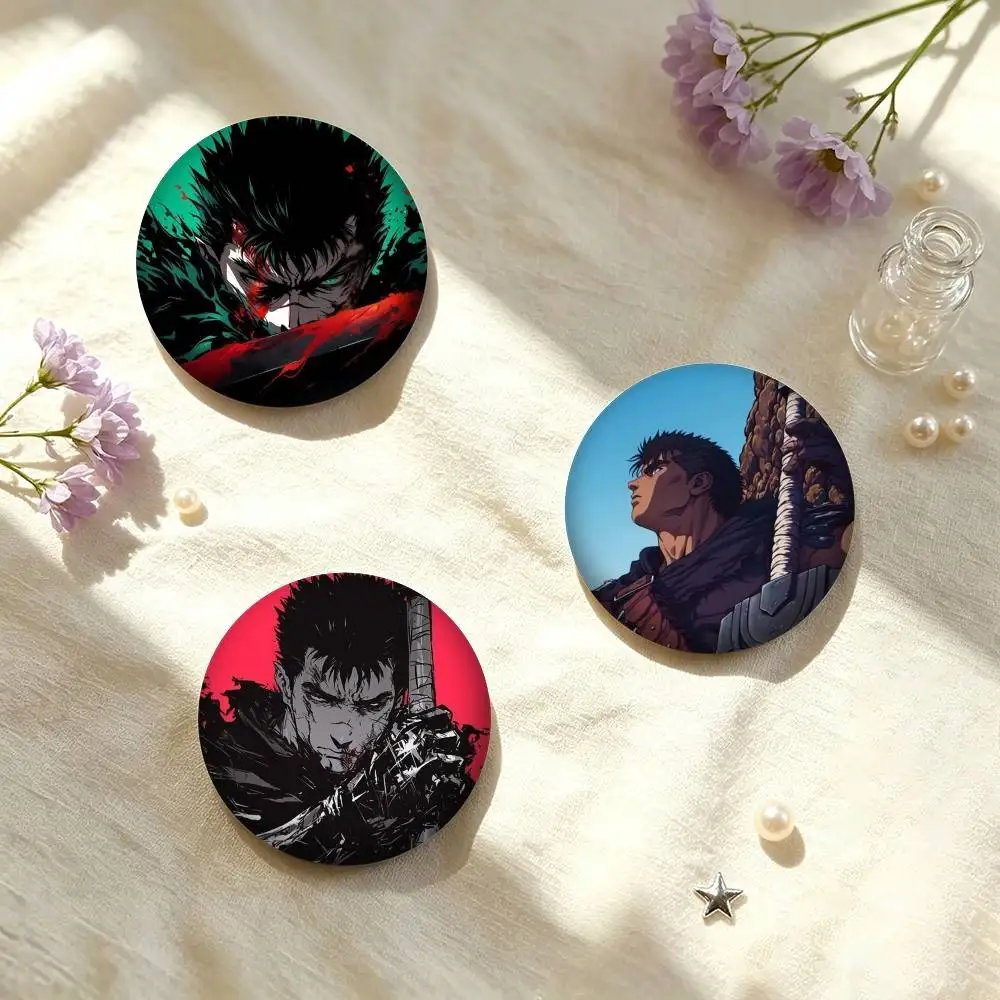 Berserk Guts Anime 25 32 44 58 75mm Badges Personalized Round Brooches Pins Accessory Gift