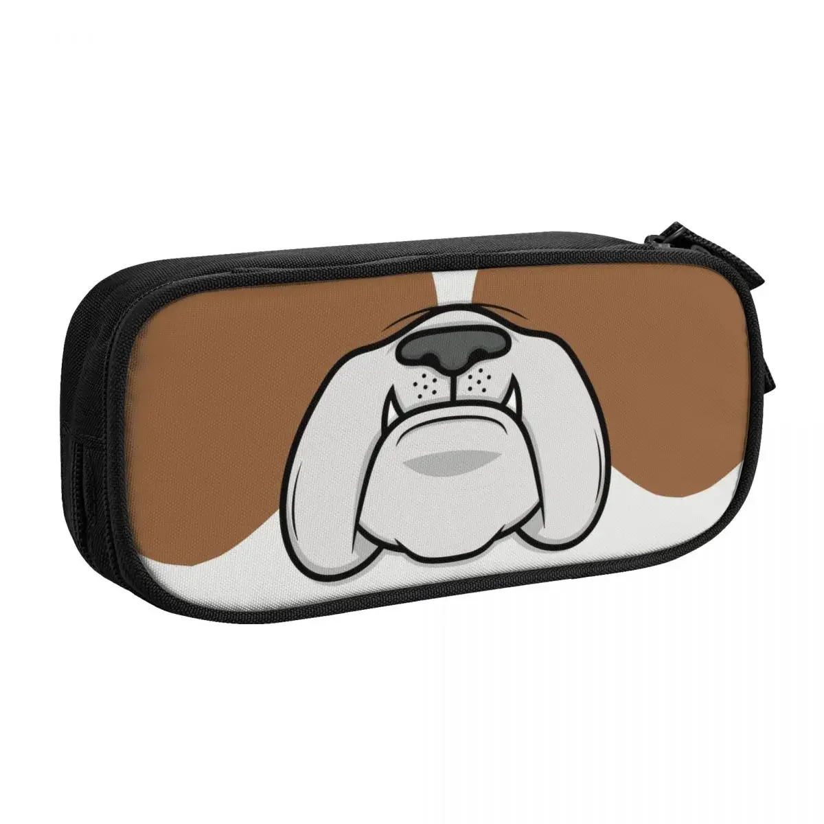 Custom British English Bulldog Dog Face Nose Cute Pencil Case Boys Gilrs Large Capacity Frenchies Pencil Box Students Stationery