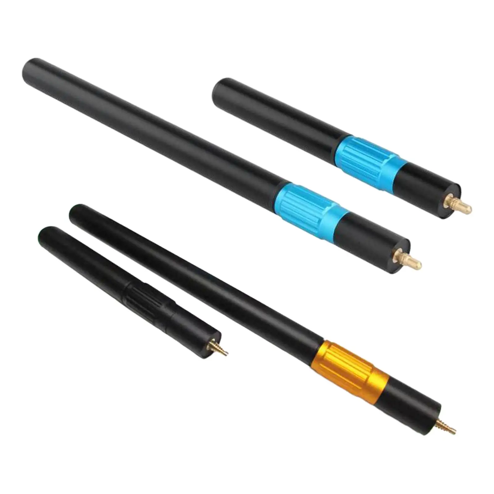 

2Pcs Billiards Cue Extension Pool Cue Extension Rod 9'' 17'' Durable Aluminum
