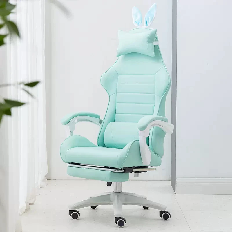 E-sports Chair Home Girl Anchor Live Broadcast Ergonomic Game Athletic Swivel Chair Computer Chair Macaron Series