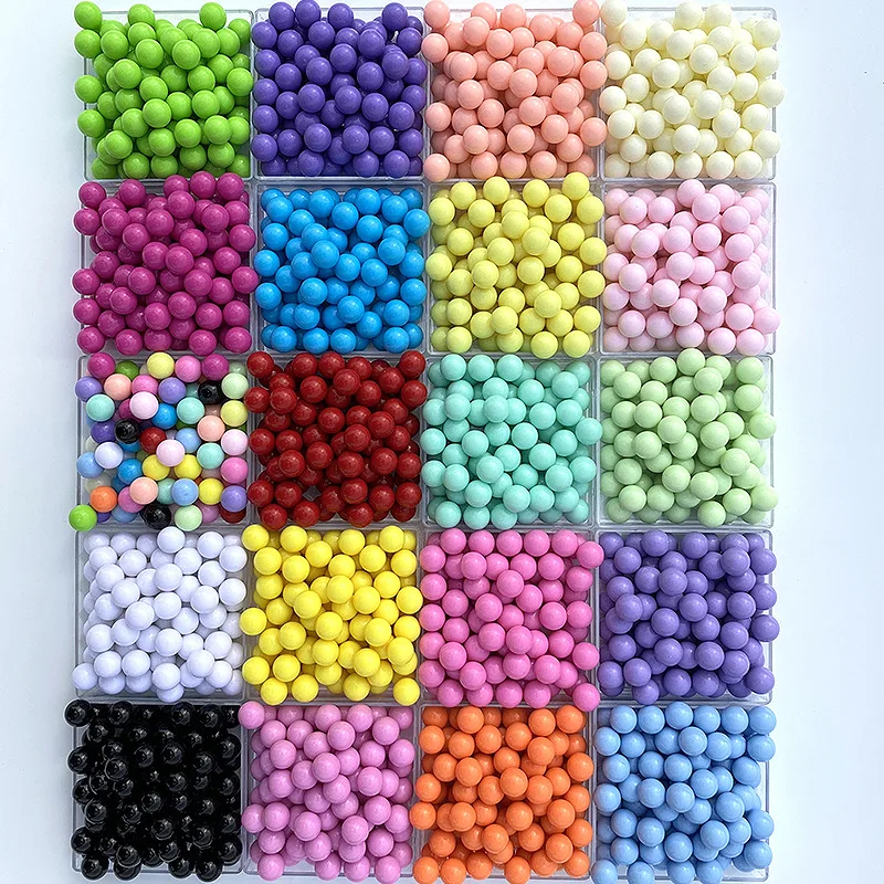 500Gram Non-porous Acrylic Solid Color Bead Factory Direct Wholesale DIY Hand Beaded Jewelry Findings Children Play Toys Beads