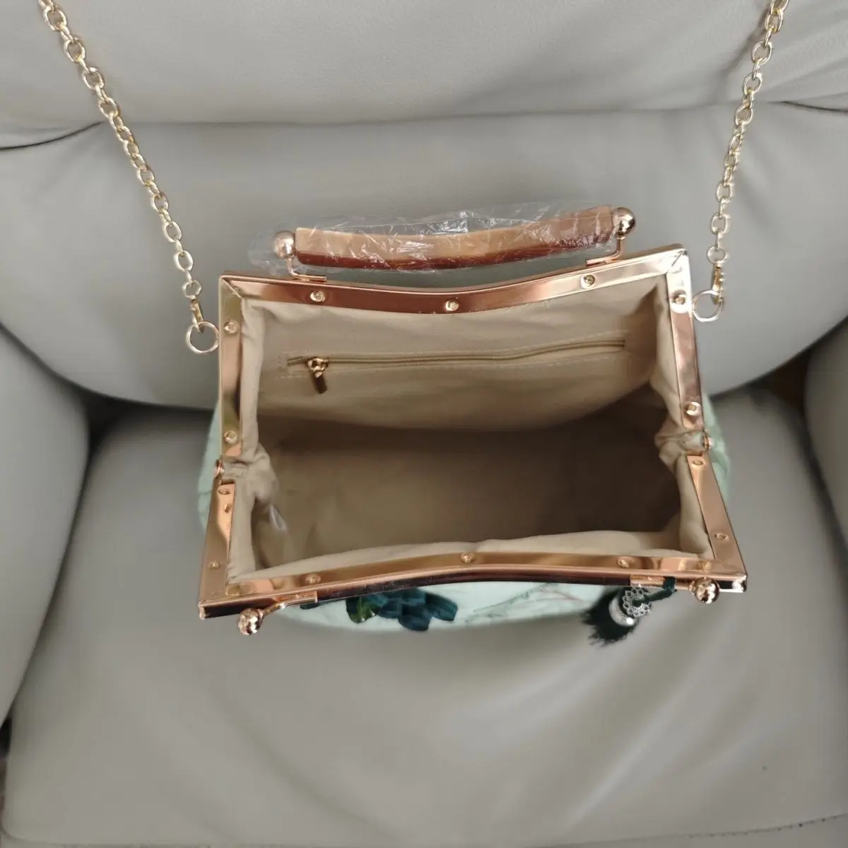 Classic Embroidery Women Shoulder Crossbody Bag Chain Strap Bags Top Handle Bag Vintage Fashion Women's Handbags Purses