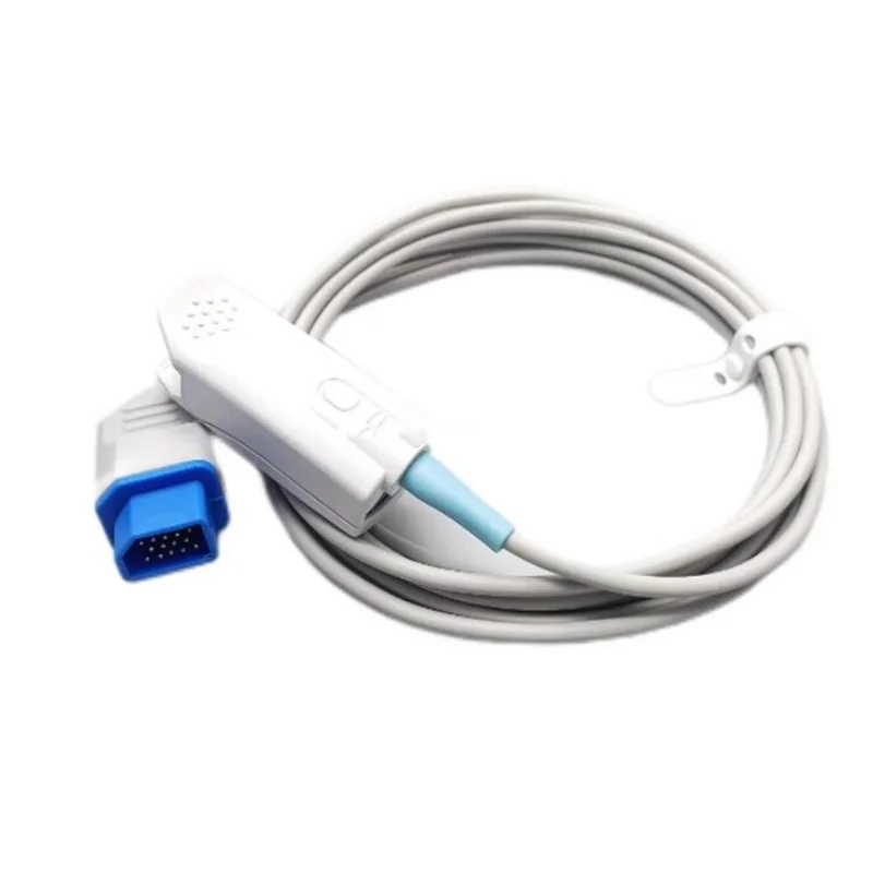 nihon-kohden-bsm2301-db14ピン対応-大人用フィンガークリップ型spo2センサー-spo2プローブモニターセンサー-酸素プローブ-3m-9フィート-tpu