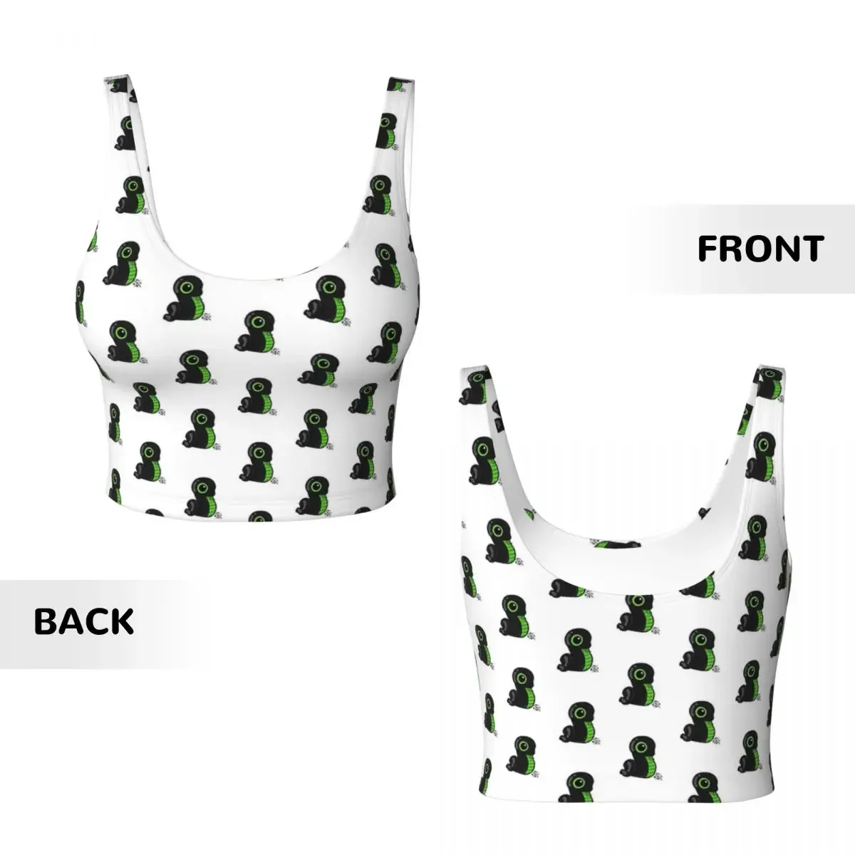 Custom Sneki Snek Fan Design Razer Sticker Women Sports Vest Bras Gym Workout High Impact Yoga Crop Tank Tops