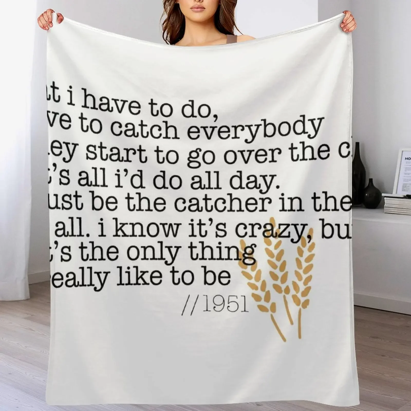 

Catcher in the Rye Throw Blanket Warm Plush Fuzzy Blanket for Living Room