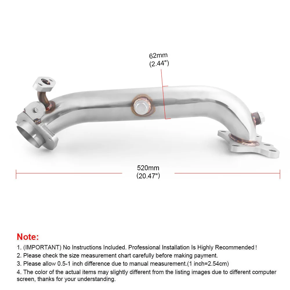 Turbo Exhaust Header Stainless Steel Catback Downpipe For Honda Civic 06-11 EX LX 2/4DR FG FA R18A