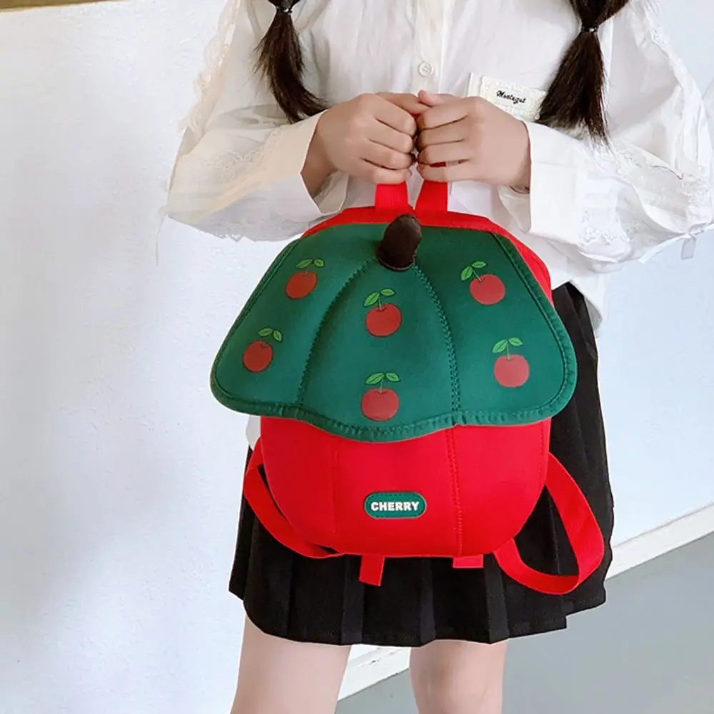 Double Shoulder Fruits Mushroom Backpack Large Capacity Korean Style Kindergarten Backpack Cartoon Handbag Student School Bag