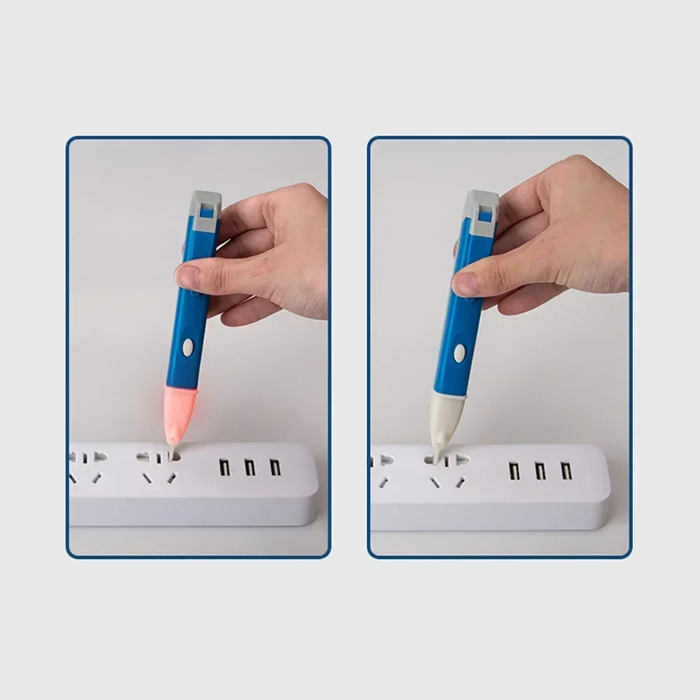 Voltímetro ac 110v 220v, sonda de tensão, medidor de voltagem, testador de detector de energia, soquete sem contato, indicador elétrico de parede 90-1000v