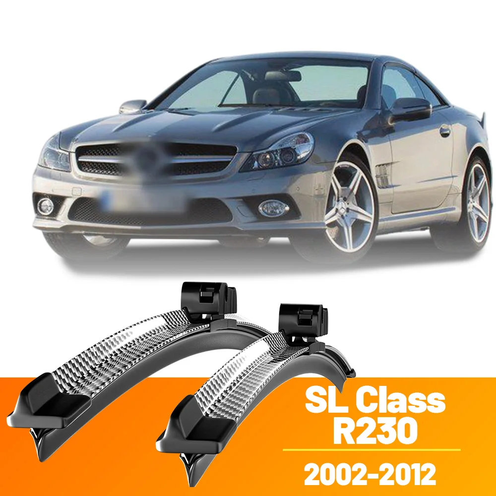2 Stück Frontscheibenwischer aus Kohlefaser für Mercedes Benz SL-Klasse R230 2002-2012 2005 2008 2009 2010