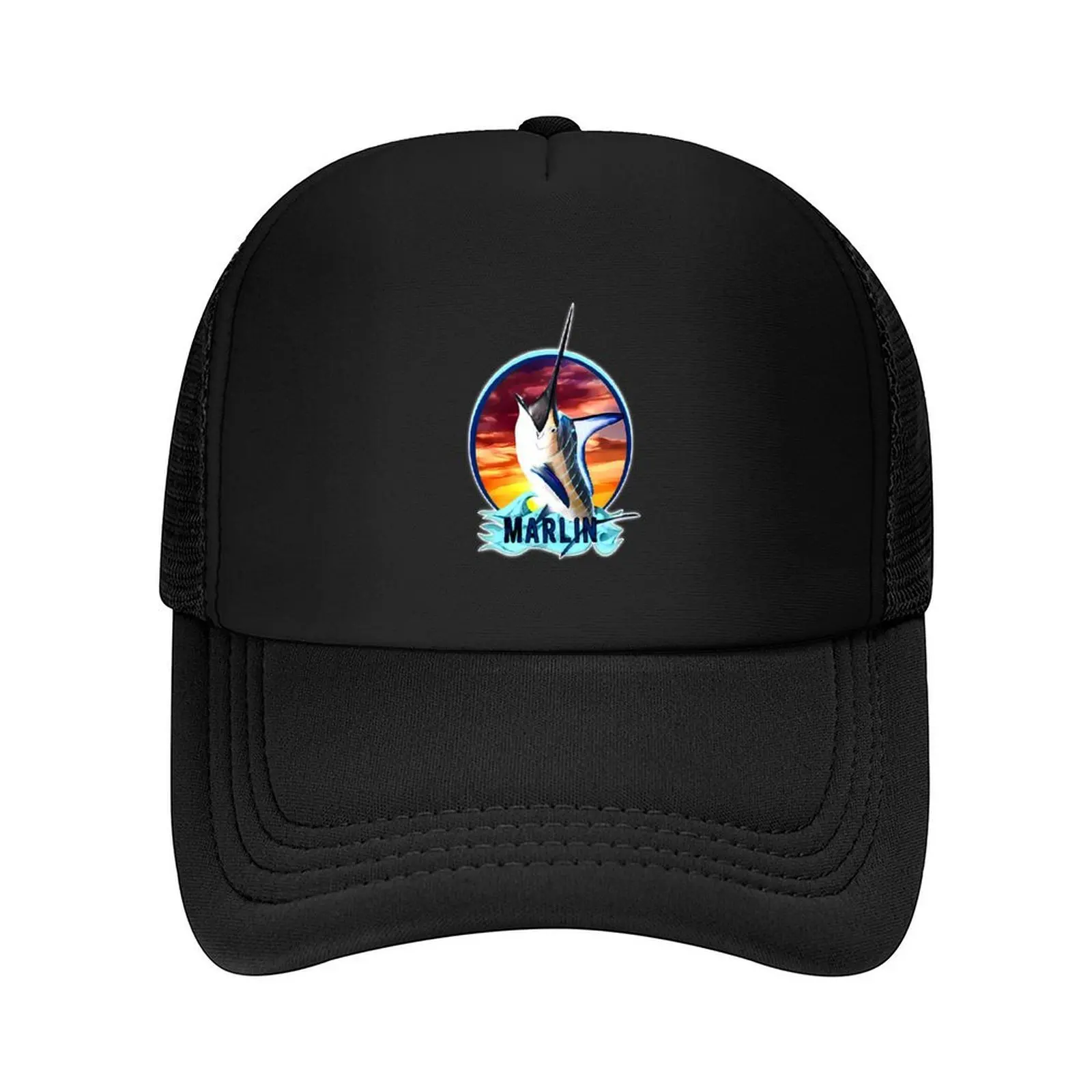 

The marlin fish in deep sea fishing Baseball Cap Golf tea Hat fishing caps man custom Hat Men Hats Women's