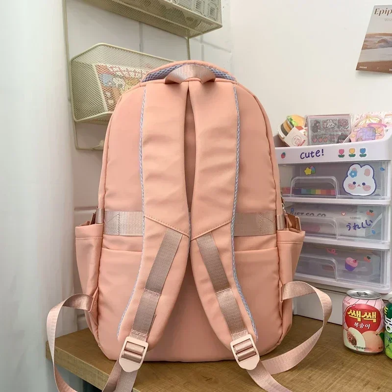 Softback Solid Interior Compartment Fashion Backpacks Casual Large Capacity Brand Bags for Women Zipper Nylon Women's Handbags