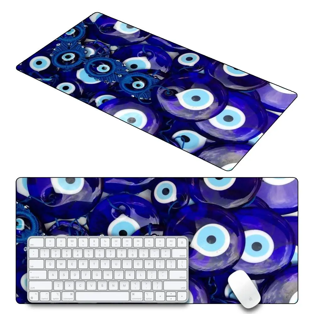 

Lucky evil eyes Mouse Pad Mouse Pad Desk Mouse Pad Cute HD Desk Pad Extended Gaming Keyboard Mats Large XXL Gamer Mousepad 90x40