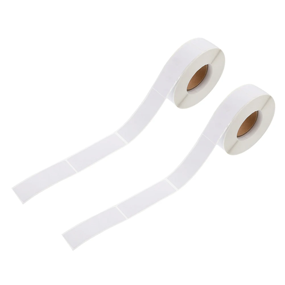 

2 Rolls Blank Label Stickers Office Kraft Name Tag Removable Labels Self Adhesive Plain Tabs