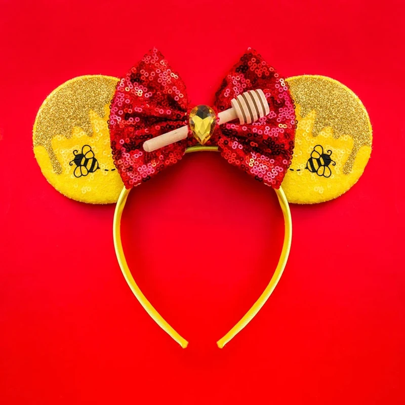 Fancy Disneyland Headband for Kids Boys and Girls Mickey Mouse Ears Headgear Costume Accessory Hairband Birthday Party Headdress