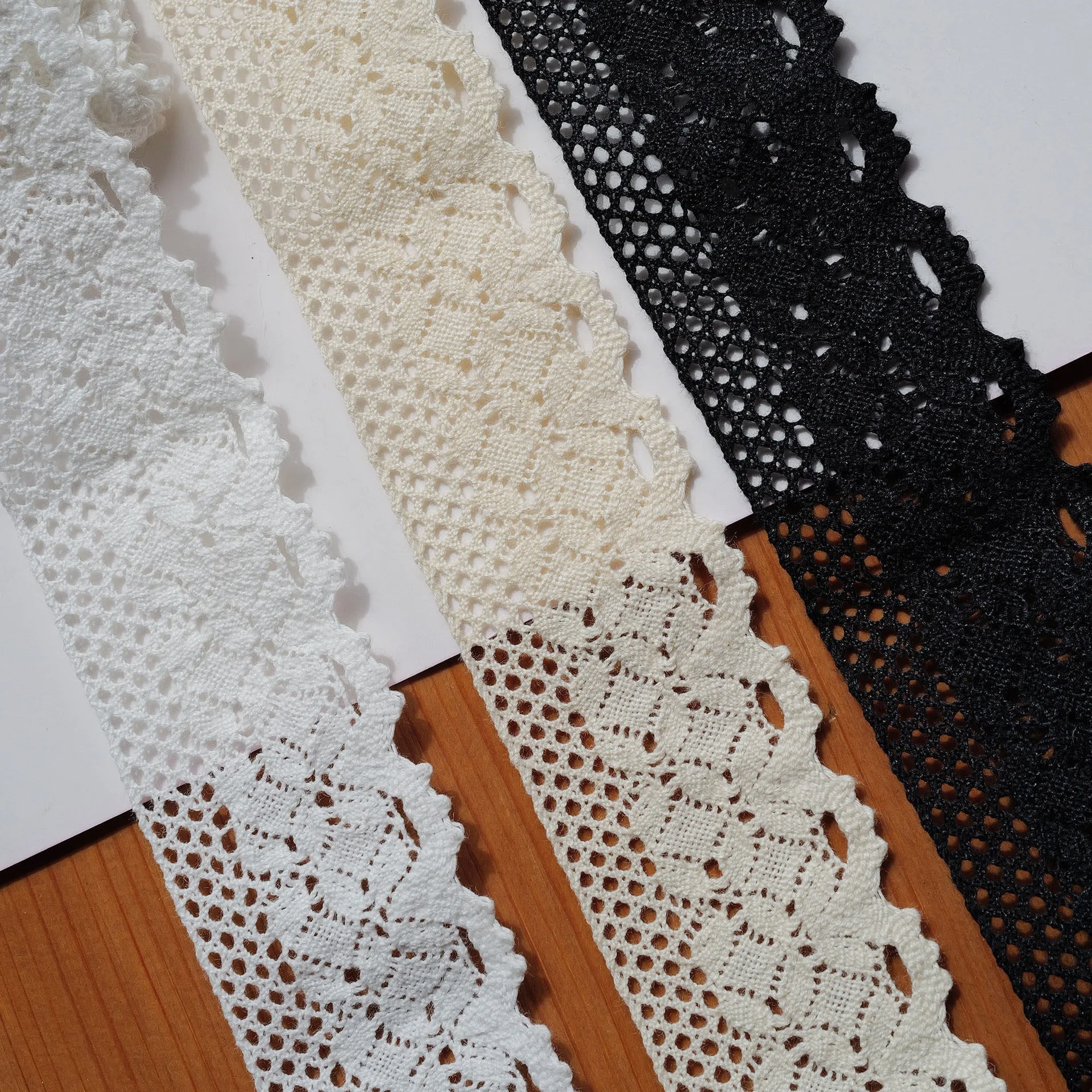 Cotton Thread Embroidery Lace Single-sided Small Curved Skirt Edge Decoration Clothes DIY Accessories Width 4.7CM