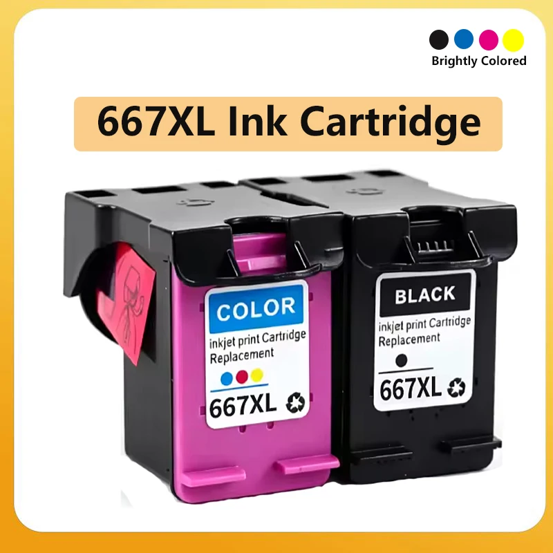 667 XL Ink Cartridge Replacement For HP667 HP 667XL Compatible DeskJet Ink Advantage 1275 2374 2375 2376 2775 2776 Printer