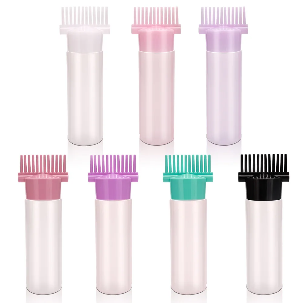 

Hair Salon Exclusive Hair Dye Bottle Oil Applicator Bottle Multi-color Plastic Hair Scalp Care Hairdressing Dye Tool Accessories