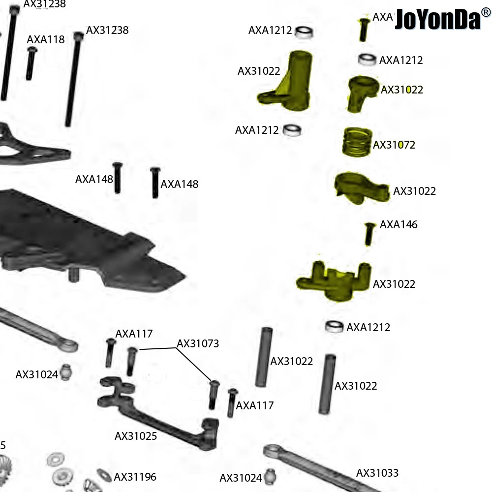 # AX31022 # A31072 Aluminium-Lenkbaugruppe für RC AXIAL 1/8 YETI XL 90026 90024 90015