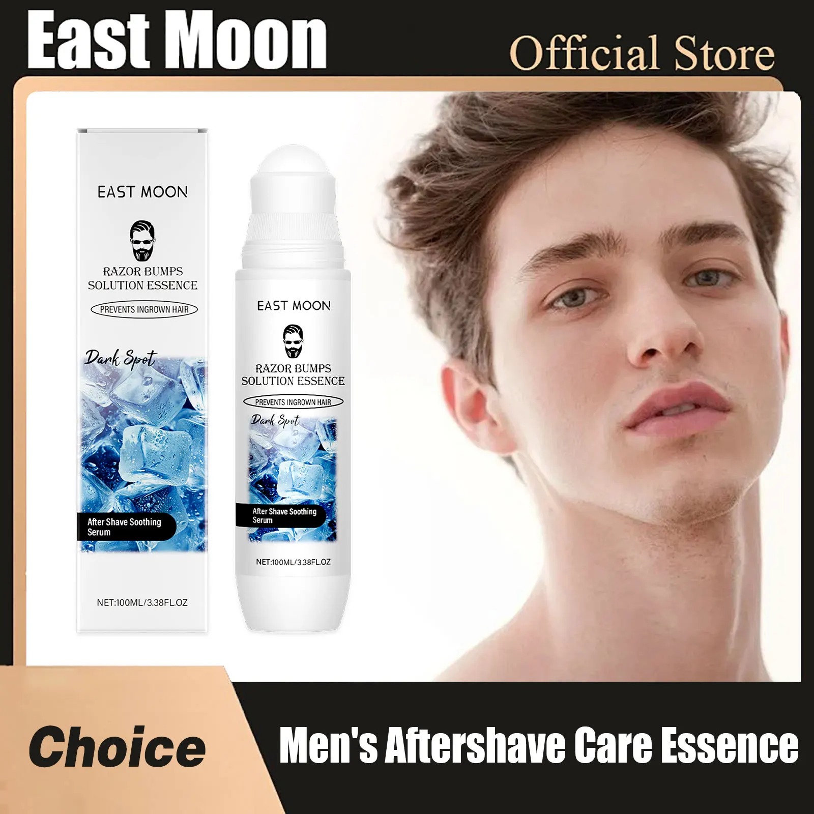 

East Moon Men Aftershave Care Essence Reduce Damaged Moisturize Dry Soothing Pain Growth Inhibition Beard Remove Nourish Serums