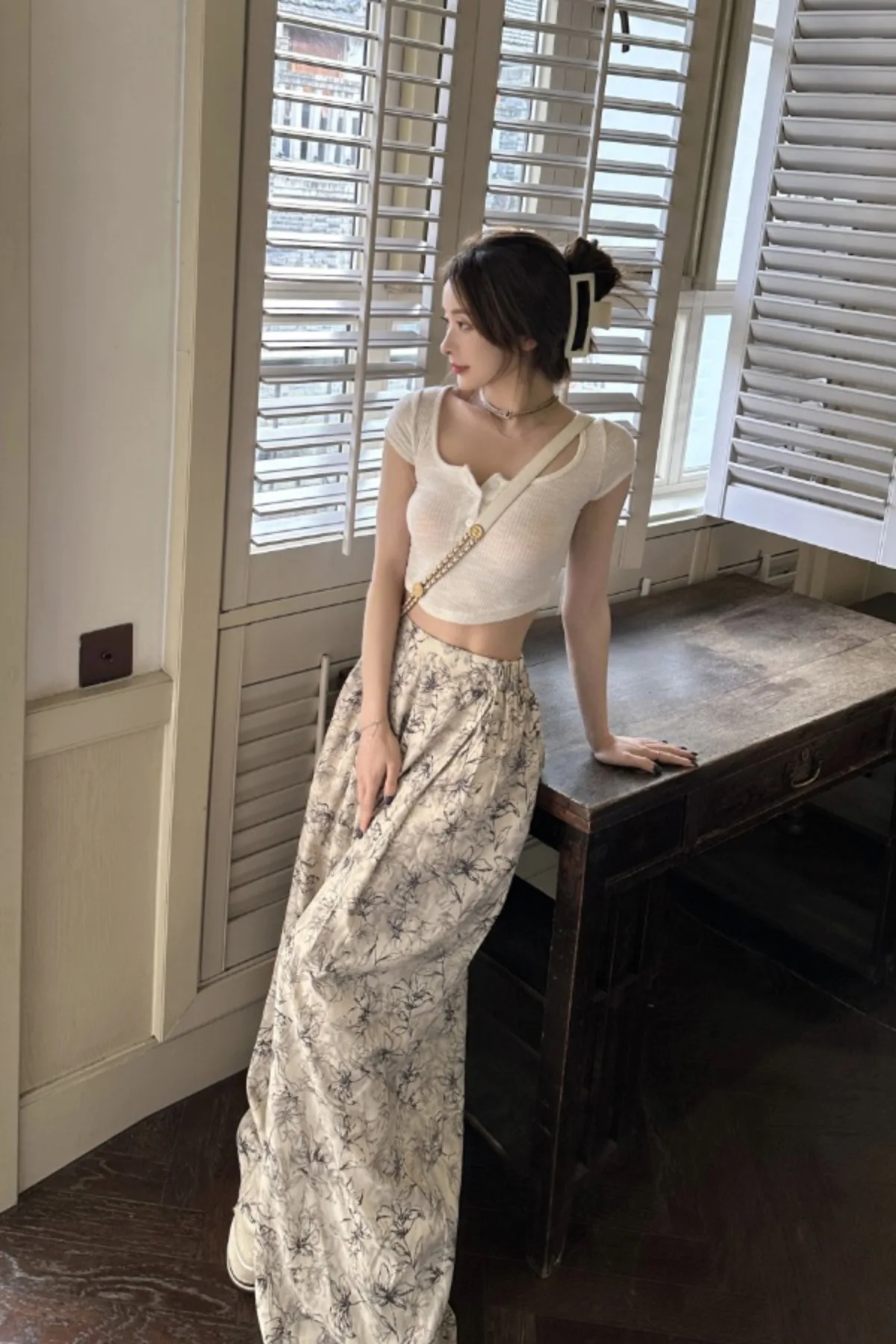 

Tie Dye Patterned Women's Summer New Loose and Stylish Ink Wash Wide Leg Pants for Casual Long Pants for Women Going Out