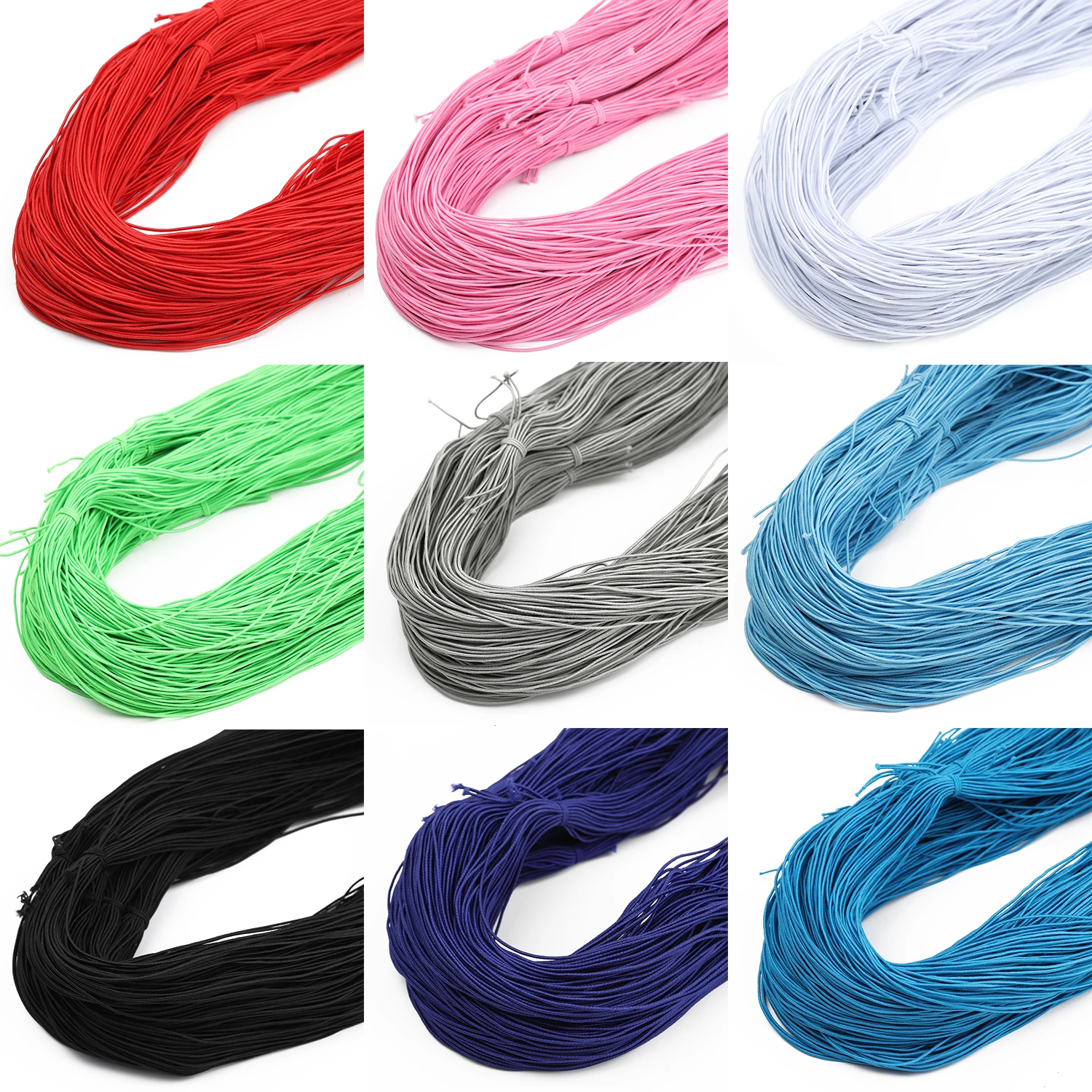 0.8mm Colorful Elastic Rope rubber band Hand Woven for Jewelry Making Handmade DIY Tassel Beading Bracelet Necklace Braided Line