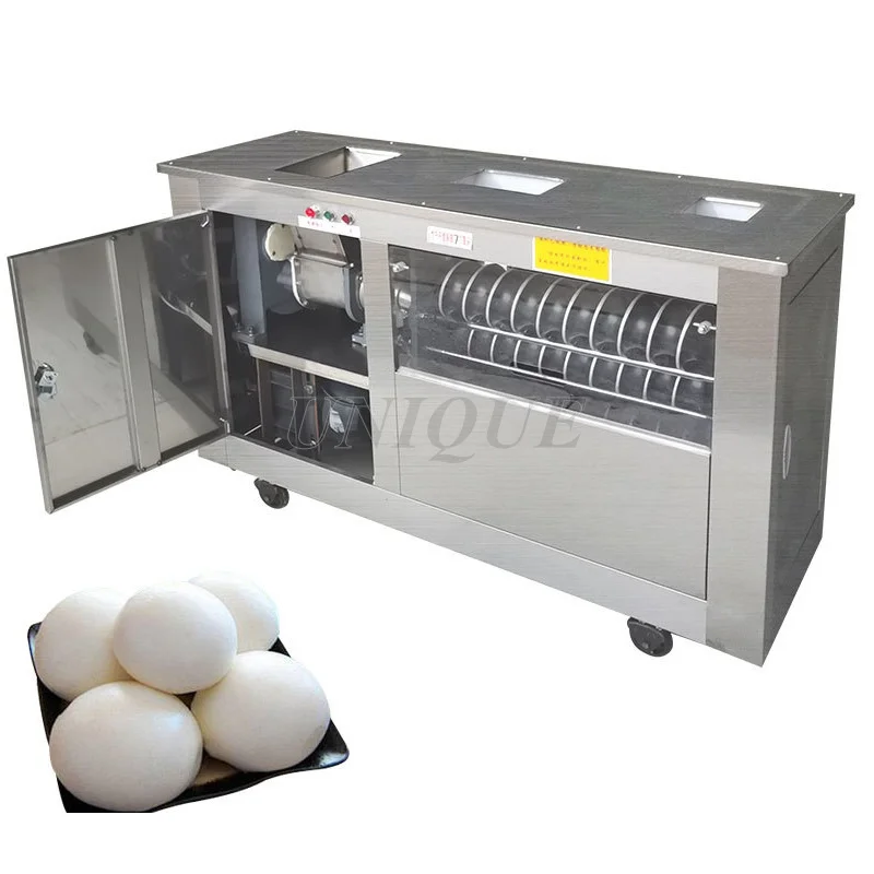 Automatic Commercial Dough Divider Rounder Pizza Bread Steam Bun Dough Cutting Rolling Machine Round Bun Forming Machine