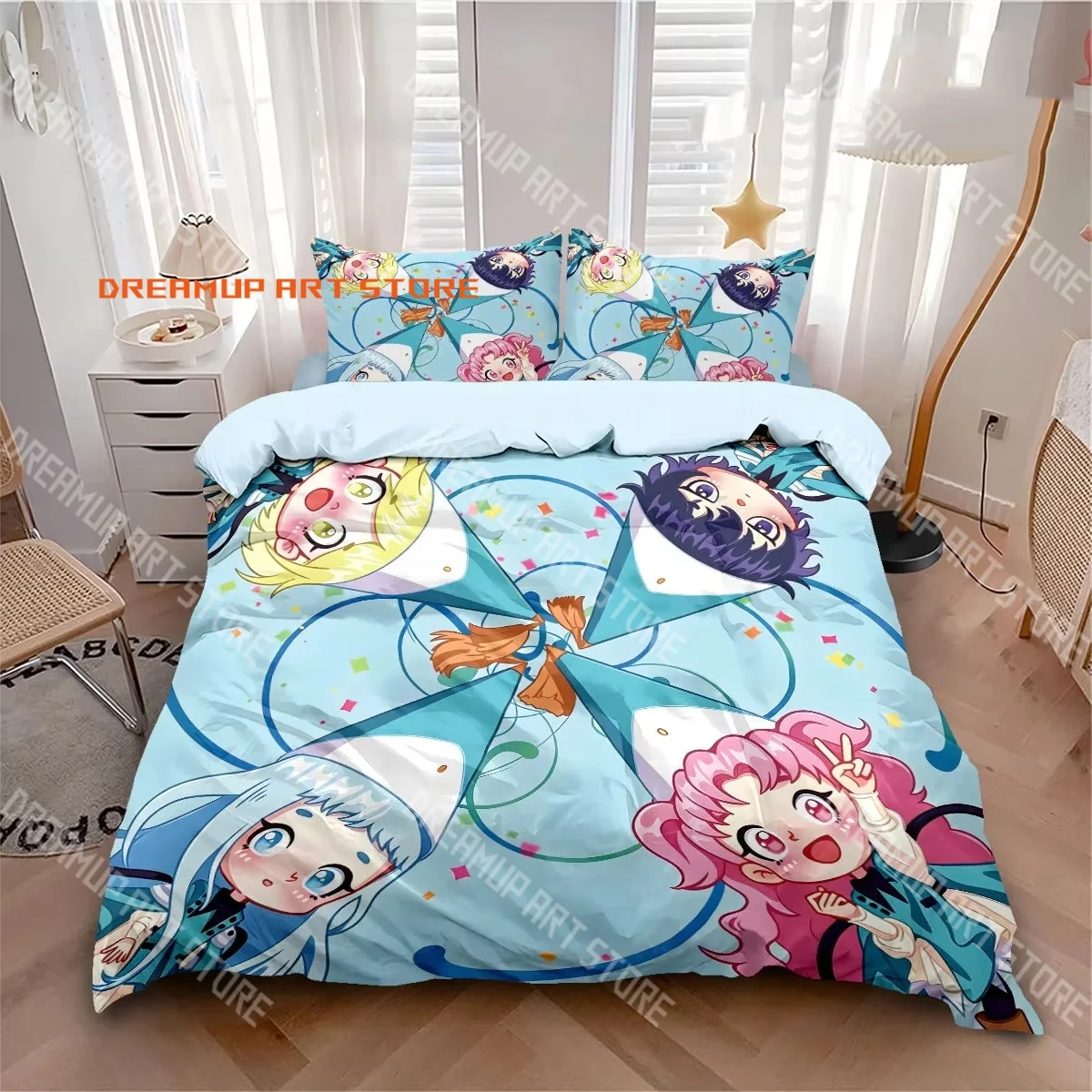 2026 3D Print Witch Hat Atelier Anime Bedding Set Single Twin Full Queen King Size Bed Set Adult Kid Bedroom Duvetcover Set