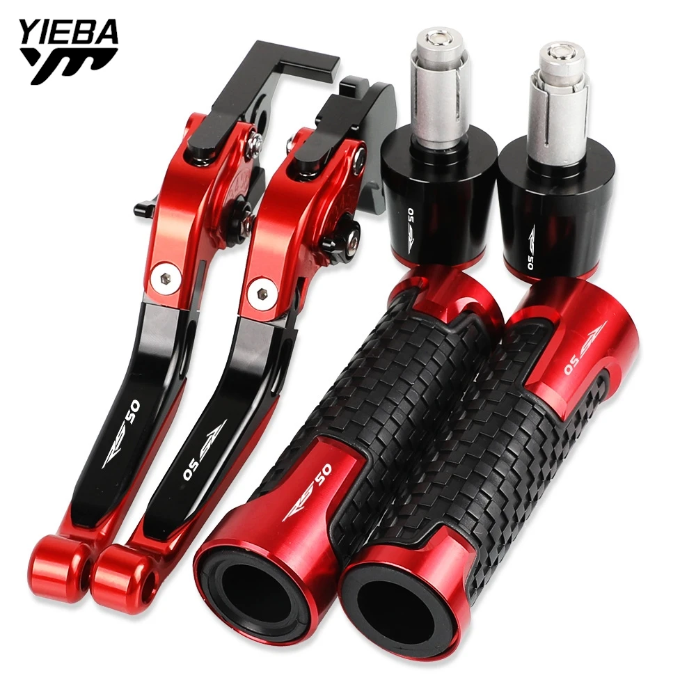 

RS 50 Motorcycle Aluminum Brake Clutch Levers Handlebar Hand Grips ends For APRILIA RS50 1999 2000 2001 2002 2003 2004 2005