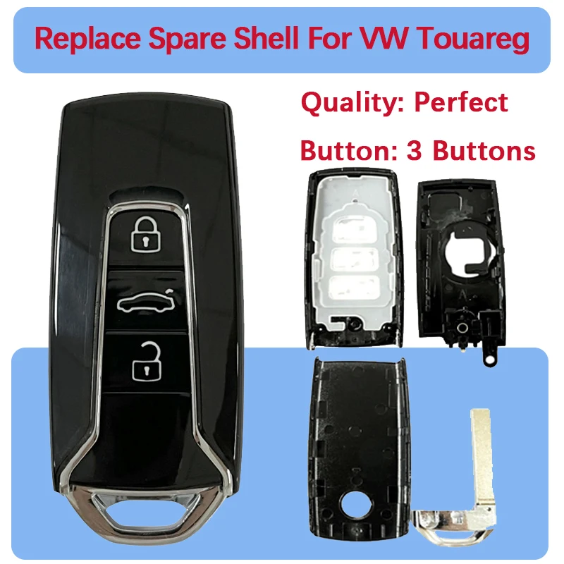

CS001045 Replacement 3 Button Car Remote Cover Case For VW Touareg 2018+ Key Shell