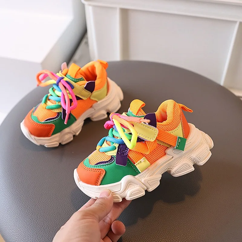 أحذية رياضية كاجوال للفتيات والأولاد بنعل ناعم أحذية رياضية للأطفال في الخريف ملونة #2