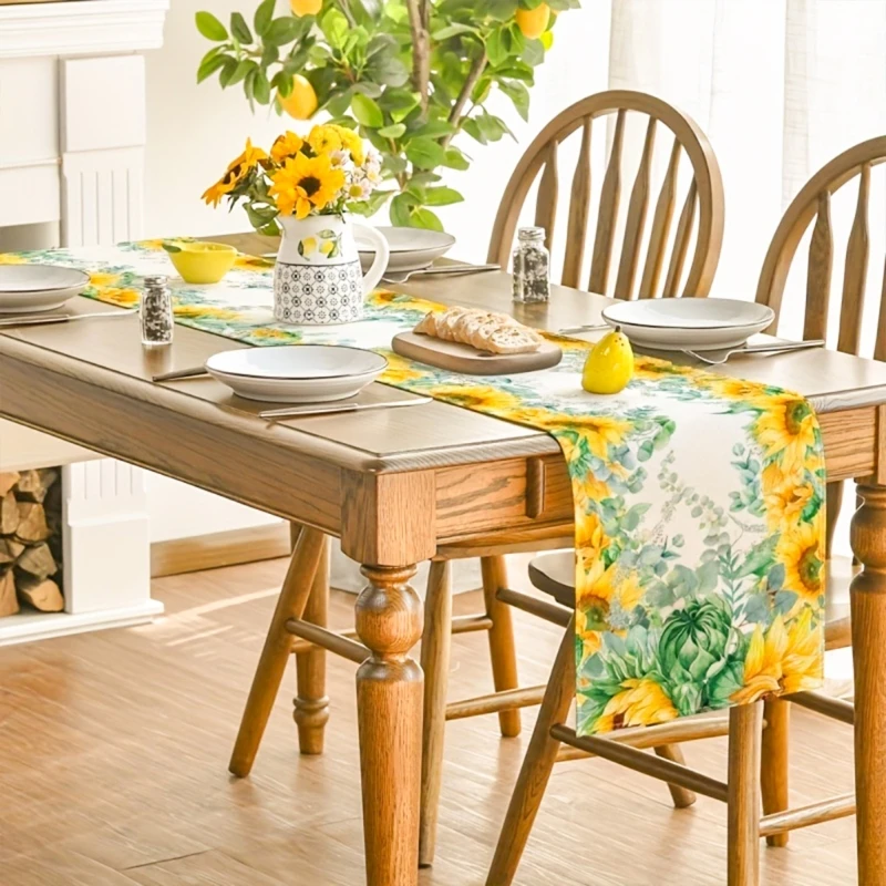 Cactus Sunflower Lavender Watermelon Table Runner Seasonal Spring Kitchen Dining Table Decor Indoor Holiday Easter Home Decor