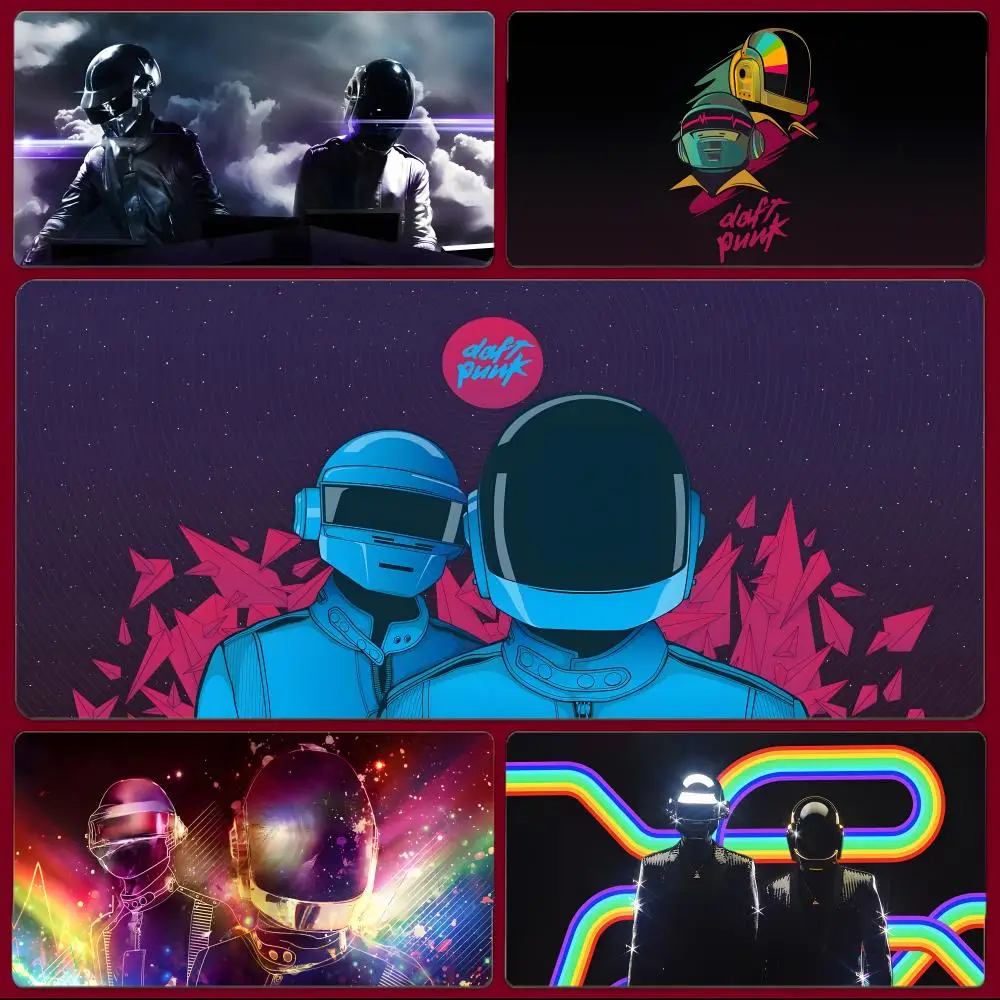 band electronic D-Daft Punk Mouse Pad Large Gaming Mousepad with Stitched Edges Thickened Desk Mat PC