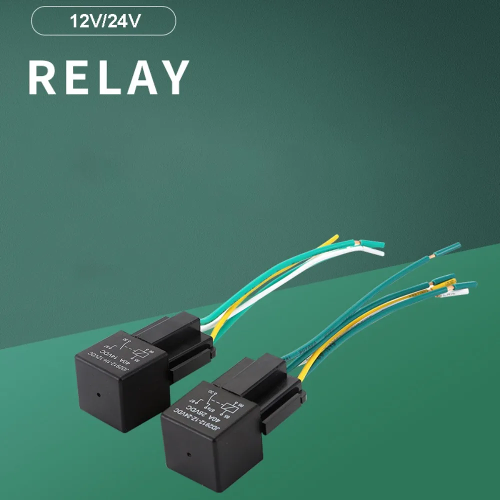 Auto Accessories 12V 24V Automotive Relay 5 Pin 20A 40A Relay Socket High Quality 5 Wire Normally Closed Relay