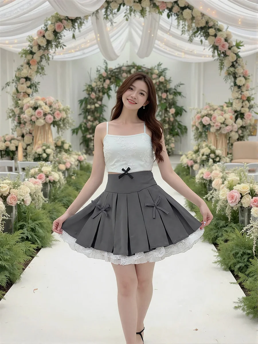 パッチワークミニレーススカート女性フォーマル女性服冬ウールミディ宴会ティーン肥厚裏地暖かいシンプルエレガント上品