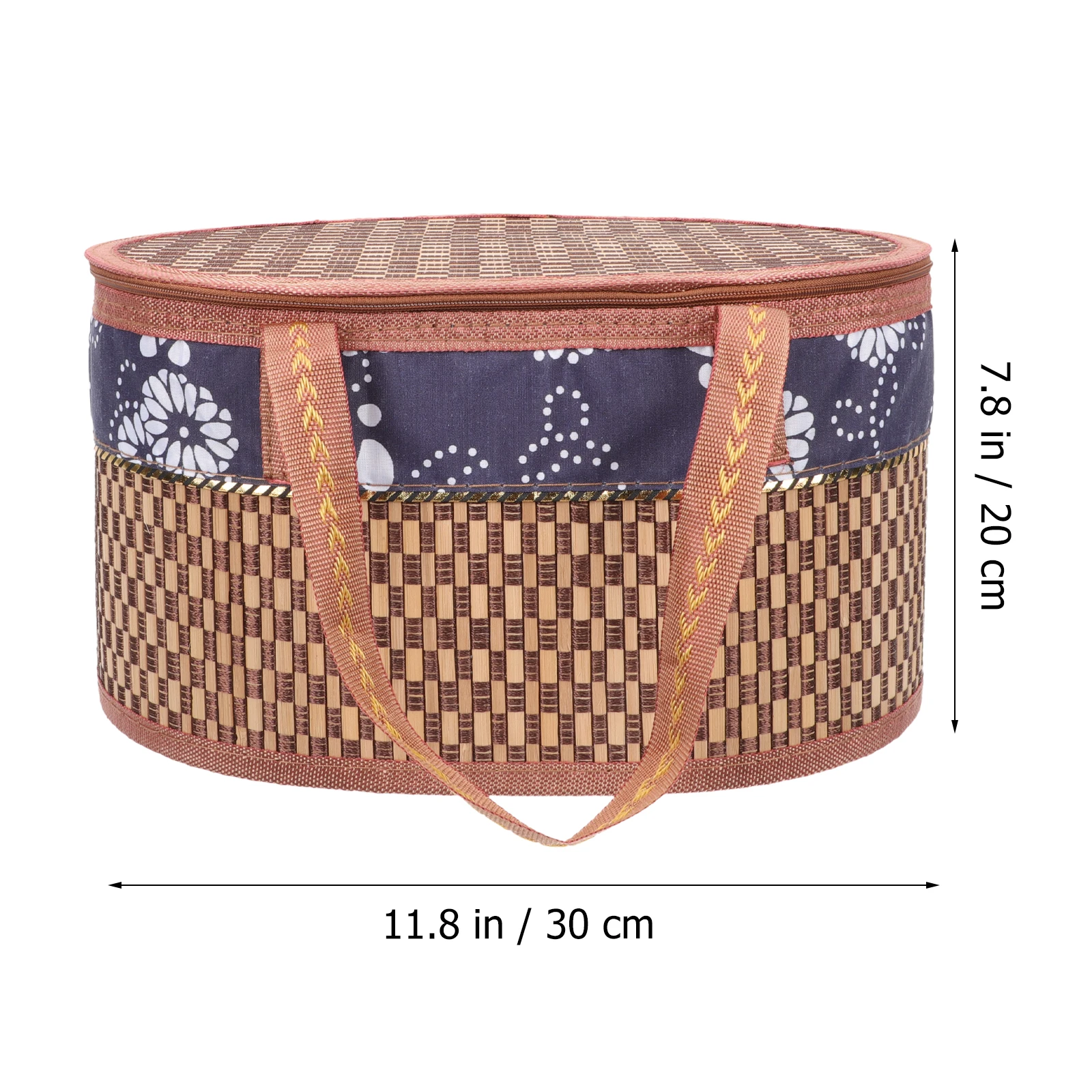 

Handheld Bamboo Woven Storage Basket Portable Egg Crabs Fruit Packing Multifunctional Gift Festival Snack Holder
